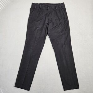 Lululemon Chino Pants Mens Size 34 (32x31) Black Warpstreme Classic‎ Casual